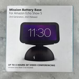 NEW Mission 2-in-1 Tilt & Battery Stand for Echo Show 5 (3rd Gen, 2023) – Black